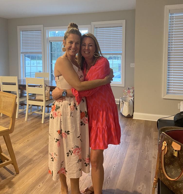 Teachers Erin Handley, left, and Nicole Anderson graduated from Cape High together, ended up sitting by each other during their college graduation ceremony, are both teachers of the year and both danced to the same wedding song with their spouses. SUBMITTED PHOTO